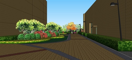 精品工廠詳細(xì)景觀設(shè)計(jì)SU模型[原創(chuàng)]