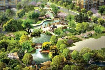 大連欣景時代景觀設計工程為北京加油-財經